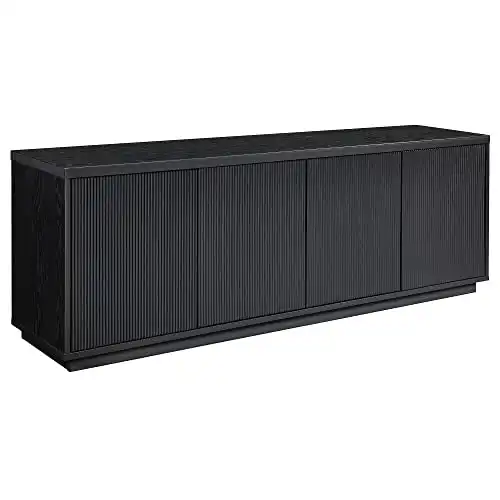 Henn&Hart TV Stand Extra-Wide Black TV Stand