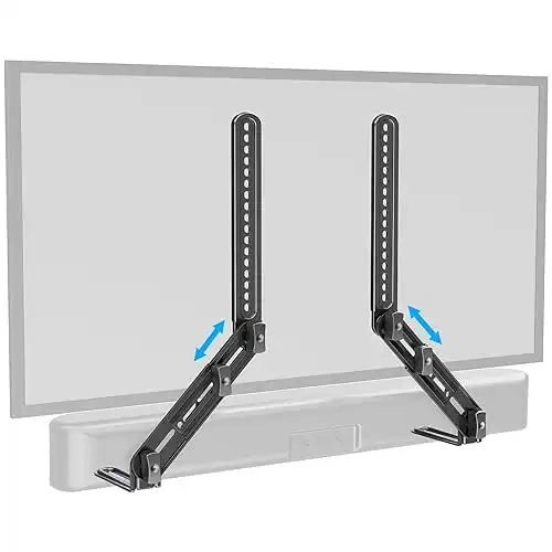 ELIVED Soundbar Mount, Sound Bar TV Bracket, for Mounting Above or Under TV, Fits Most Sound Bars Up to 15 Lbs