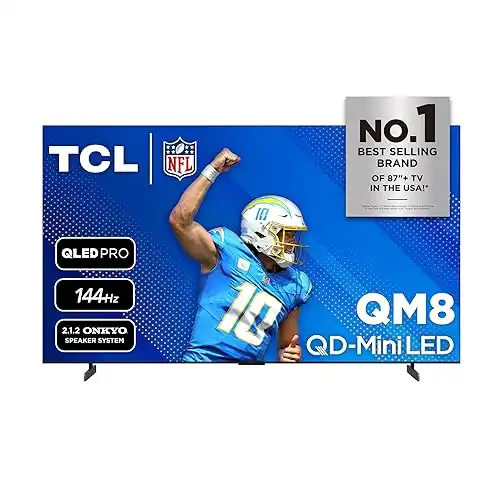 TCL 98-Inch QM85 QLED 4K Smart QD-Mini LED TV with Google TV (98QM851G, 2024 Model)