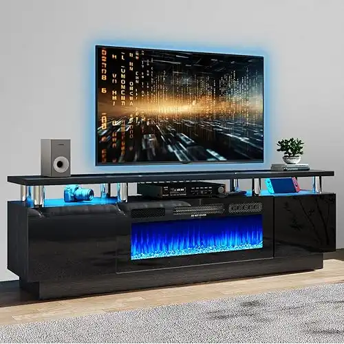 Oneinmil 70-Inch Fireplace Entertainment Center