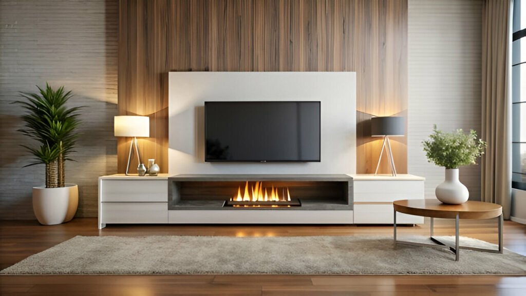 tv stands with fireplace